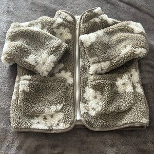 Teddy crème and white floral jacket